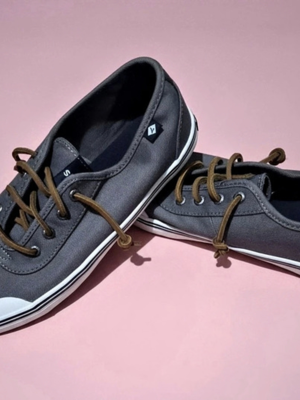 Sperry A/O 2-Eye Gray Boat Shoes Like New